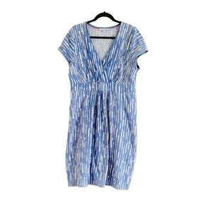 Boden Blue and White Midi Dress